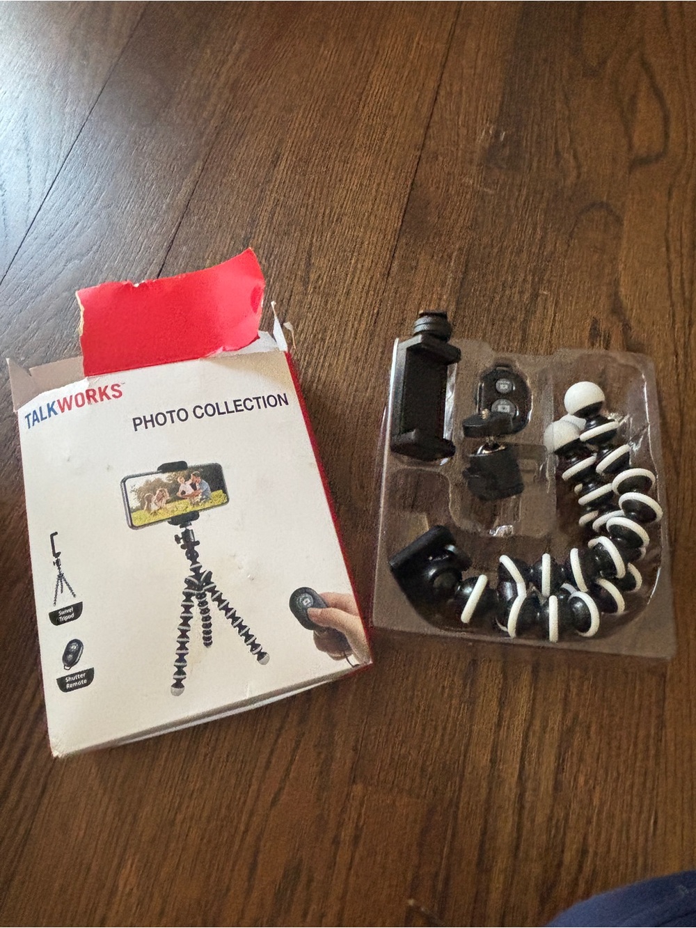 TalkWorks Flexible Mini Tripod with Phone Mount and remote -